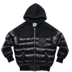 TELFAR x MOOSE KNUCLES PUFF HOODIE - BLACK UNISEX M/L